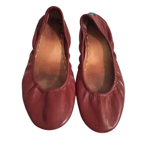 Tieks by Gavrieli Leather Ballet Flats •9• Oxblood Burgundy Maroon Red Shoes - Picture 1 of 8